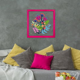 Wallity Cuadro Decorativo Enmarcado Multicolor 32 x 32 cm